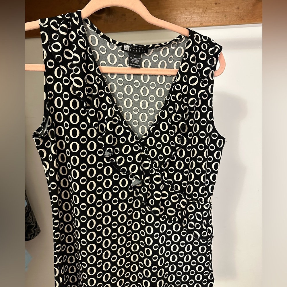 Carole Little vintage v-neck blouse.